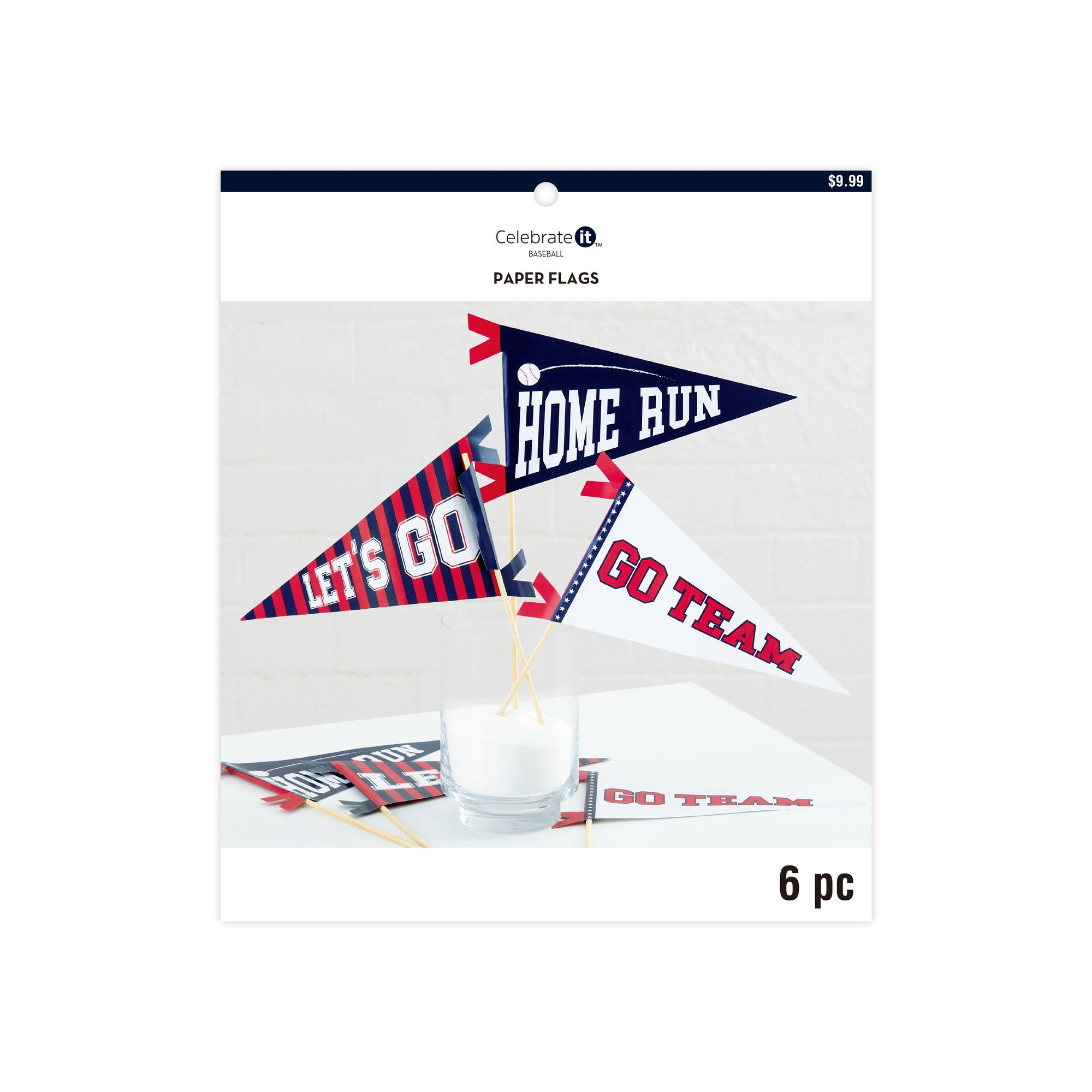 Baseball Paper Flags, 6ct. by Celebrate It®